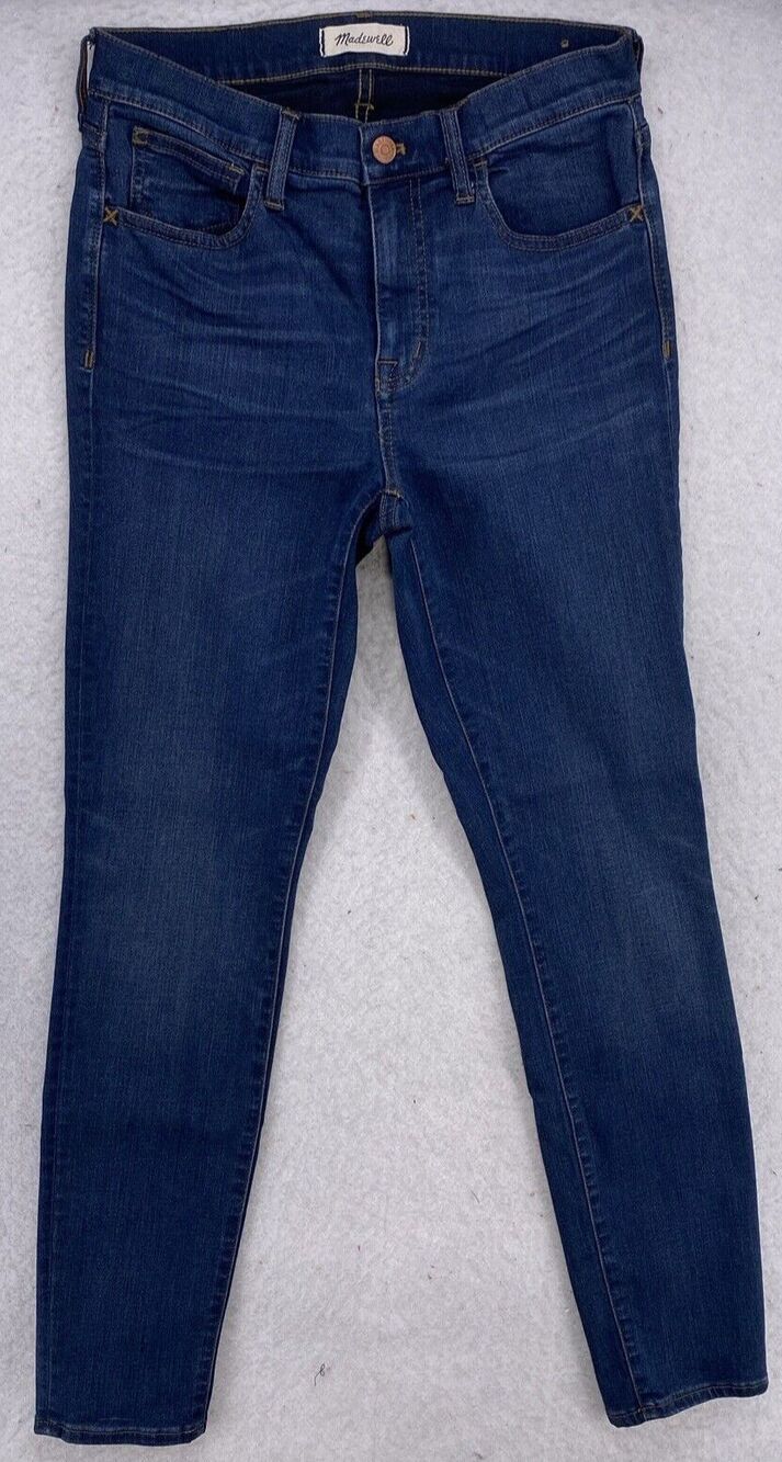 Madewell Roadtripper Womens Sz 28 Skinny Jeans High Rise Dark Wash Stretch Denim